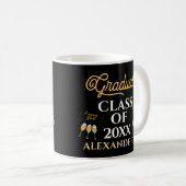 Graduate Class of 2022 Glückwunschs Gold Black Cus Kaffeetasse (VorderseiteRechts)