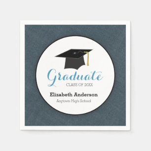 Graduate Class of 2023 Blue Denim Serviette