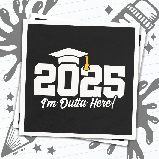 Graduate Class of 2025 Abschluss Senior 2025 Serviette