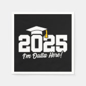 Graduate Class of 2025 Abschluss Senior 2025 Serviette (Vorderseite)