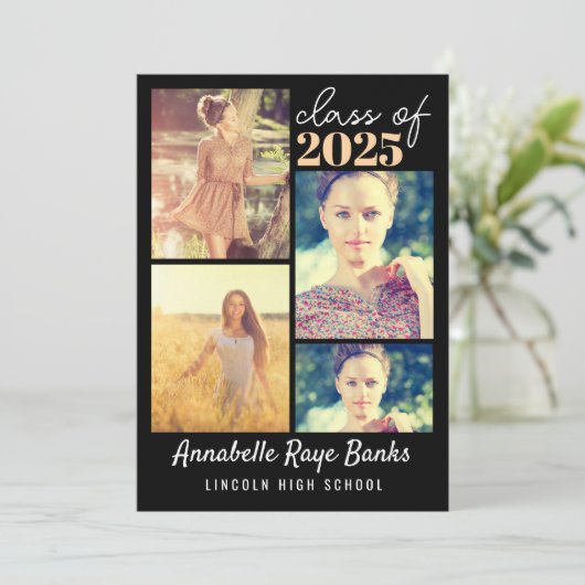 Graduate Class of 2025 Printable Einladung (Stehend Vorderseite)