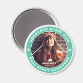 Graduate Class of 20XX Abschluss Foto Magnet (Vorderseite/Rückseite)