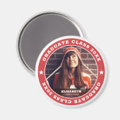 Graduate Class of 20XX Abschluss Foto Magnet (Vorderseite/Rückseite)