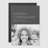 Graduate Class of 20XX Minimalistisch Foto Abschlu Magnetkarte (Vorne/Hinten)