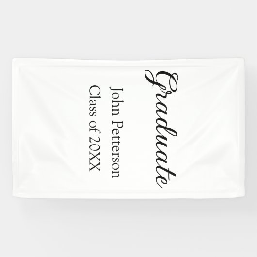 Graduate Class of 20XX simple minimale Abschluss m Banner (Horizontal)