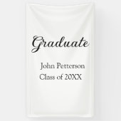 Graduate Class of 20XX simple minimale Abschluss m Banner (Vertikal)