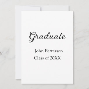 Graduate Class of 20XX simple minimale Abschluss m Einladung