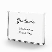 Graduate Class of 20XX simple minimale Abschluss m Fotoblock (Rechts)