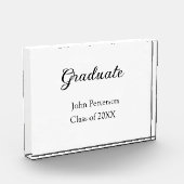 Graduate Class of 20XX simple minimale Abschluss m Fotoblock (Links)