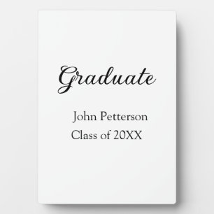 Graduate Class of 20XX simple minimale Abschluss m Fotoplatte