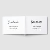 Graduate Class of 20XX simple minimale Abschluss m Gästebuch (Voll)