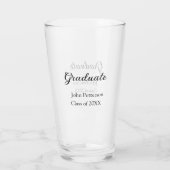 Graduate Class of 20XX simple minimale Abschluss m Glas (Rückseite)