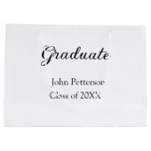 Graduate Class of 20XX simple minimale Abschluss m Große Geschenktüte (Rückseite)
