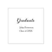 Graduate Class of 20XX simple minimale Abschluss m Gummistempel (Prägung)