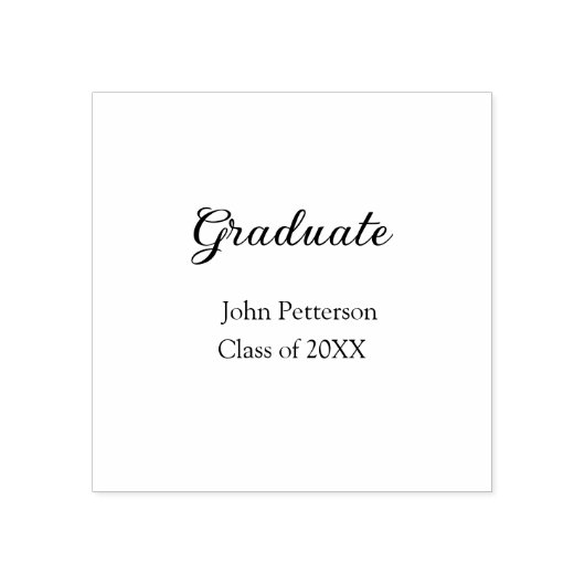 Graduate Class of 20XX simple minimale Abschluss m Gummistempel (Prägung)