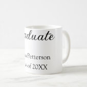 Graduate Class of 20XX simple minimale Abschluss m Kaffeetasse (VorderseiteRechts)