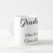 Graduate Class of 20XX simple minimale Abschluss m Kaffeetasse (Vorderseite Links)