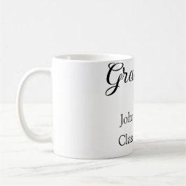 Graduate Class of 20XX simple minimale Abschluss m Kaffeetasse