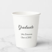 Graduate Class of 20XX simple minimale Abschluss m Pappbecher (Rückseite)