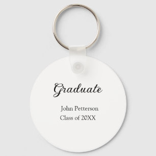Graduate Class of 20XX simple minimale Abschluss m Schlüsselanhänger