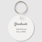 Graduate Class of 20XX simple minimale Abschluss m Schlüsselanhänger (Rückseite)