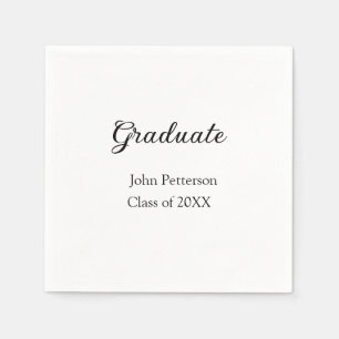 Graduate Class of 20XX simple minimale Abschluss m Serviette