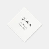 Graduate Class of 20XX simple minimale Abschluss m Serviette (Ecke)