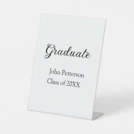 Graduate Class of 20XX simple minimale Abschluss m Sockelschild