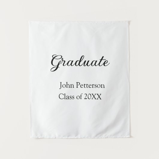 Graduate Class of 20XX simple minimale Abschluss m Wandteppich (Vorderseite)