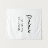 Graduate Class of 20XX simple minimale Abschluss m Wandteppich (Vorderseite (Horizontal))