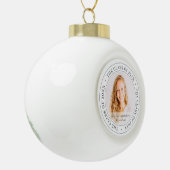 Graduate Class of 20XX Simple Modern Custom Foto Keramik Kugel-Ornament (Links)