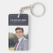 Graduate Class of 20XX Stitch Foto Abschluss Schlüsselanhänger (Rückseite)