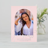 Graduate Class of Abschluss Arch Foto Silver Folieneinladung (Stehend vorne)