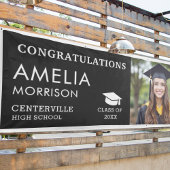 Graduate Class of Abschluss Foto Schwarz-weiß Banner