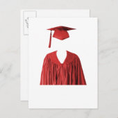Graduate Class of Cap and Gown Template1 Ankündigungspostkarte (Vorne/Hinten)