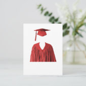 Graduate Class of Cap and Gown Template1 Ankündigungspostkarte (Stehend Vorderseite)