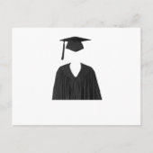Graduate Class of Cap and Gown Template1 Ankündigungspostkarte (Vorderseite)