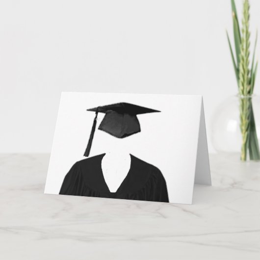 Graduate Class of Cap and Gown Template2 Karte (Vorderseite)