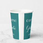 Graduate Class of Celebration Green & White Pappbecher (Links)