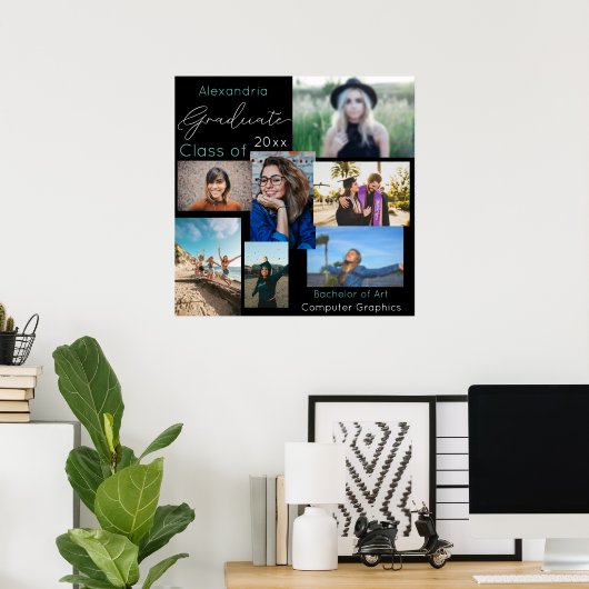 Graduate Class of Custom Foto Collage 2 Poster (Heimbüro)