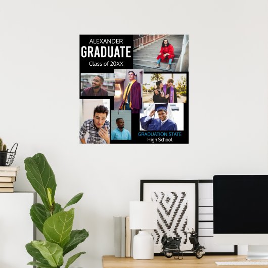Graduate Class of Custom Foto Collage 5 Poster (Heimbüro)