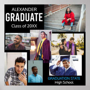Graduate Class of Custom Foto Collage 5 Poster
