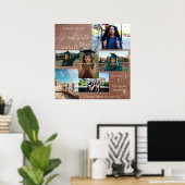 Graduate Class of Foto 3 - Rose Gold Glitzer Poster (Heimbüro)