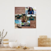 Graduate Class of Foto 3 - Rose Gold Glitzer Poster (Küche)