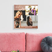 Graduate Class of Foto Collage Rose Gold Glitzer Leinwanddruck (Insitu (Wohnzimmer))