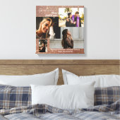 Graduate Class of Foto Collage Rose Gold Glitzer Leinwanddruck (Insitu (Schlafzimmer))