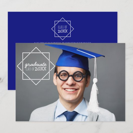 Graduate Class of Foto Einladungen (Vorne/Hinten)