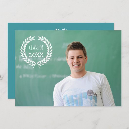 Graduate Class of Foto Einladungen (Vorne/Hinten)