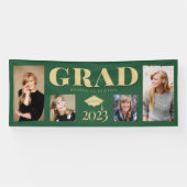 Graduate Class of Green Gold Foto 2023 Banner (Horizontal)
