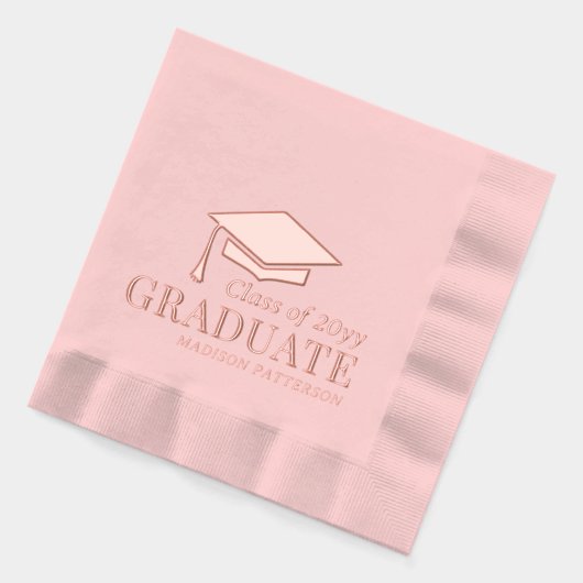 Graduate Class of Personalisiert Name Abschluss Servietten Mit Folie (Links)